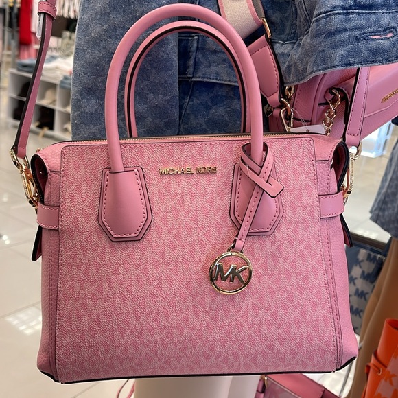 MICHAEL Michael Kors Mercer Small Top Zip Logo Belted Satchel
Carnation
NWT - Picture 13 of 16